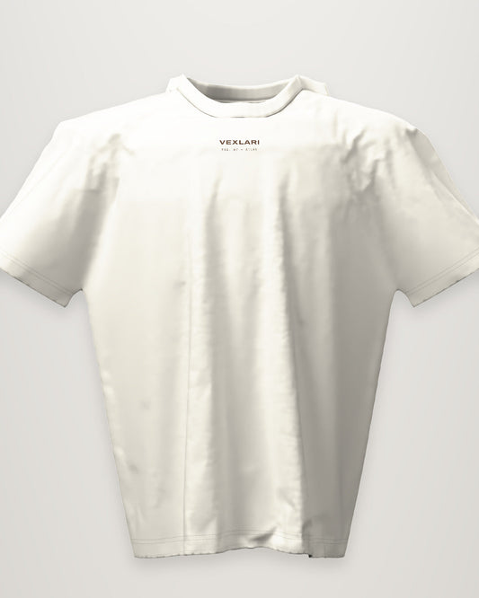 VEXLARI Atlas Moth Tee in Off-White, front view